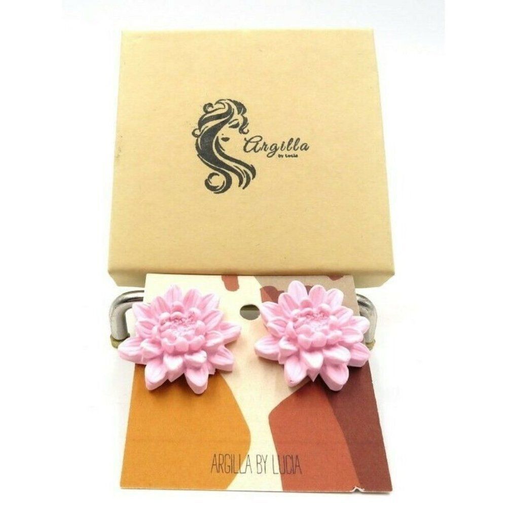 ARGILLA BY LUCIA Pink Flower Post Earrings